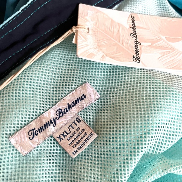 TOMMY BAHAMA•turquoise swim trunks XXL NWT - Picture 8 of 9